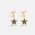 18K Dior Tribales Star Pearl Earrings