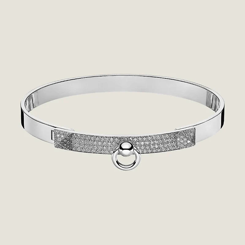 18K Collier De Chien Diamond Hermes Bracelet
