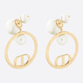 18K Dior Circle Pearls Earrings