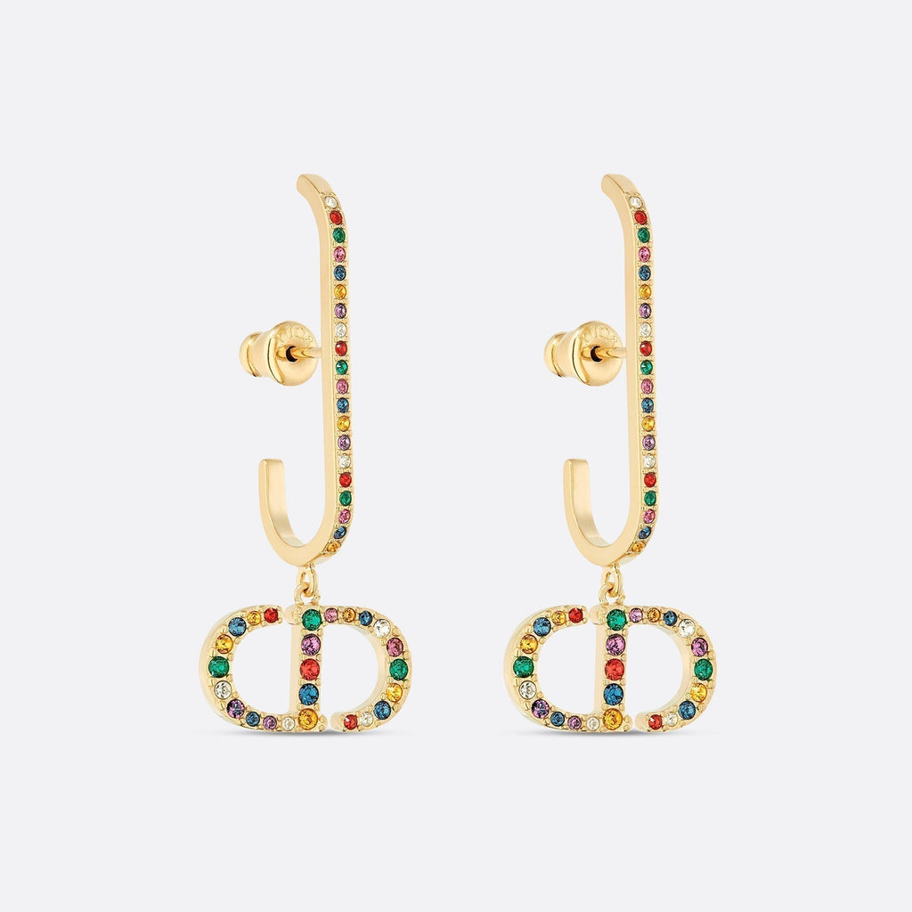 18K Dior 30 Montaigne Crystals Earrings