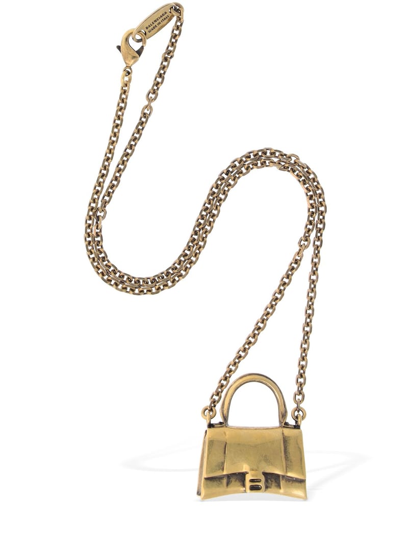 18K Balenciaga Hourglass Bag Necklace