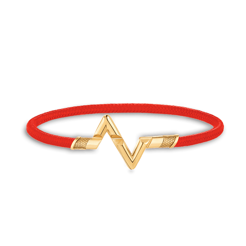18K Louis Vuitton Volt Upside Down Play Red Bracelet