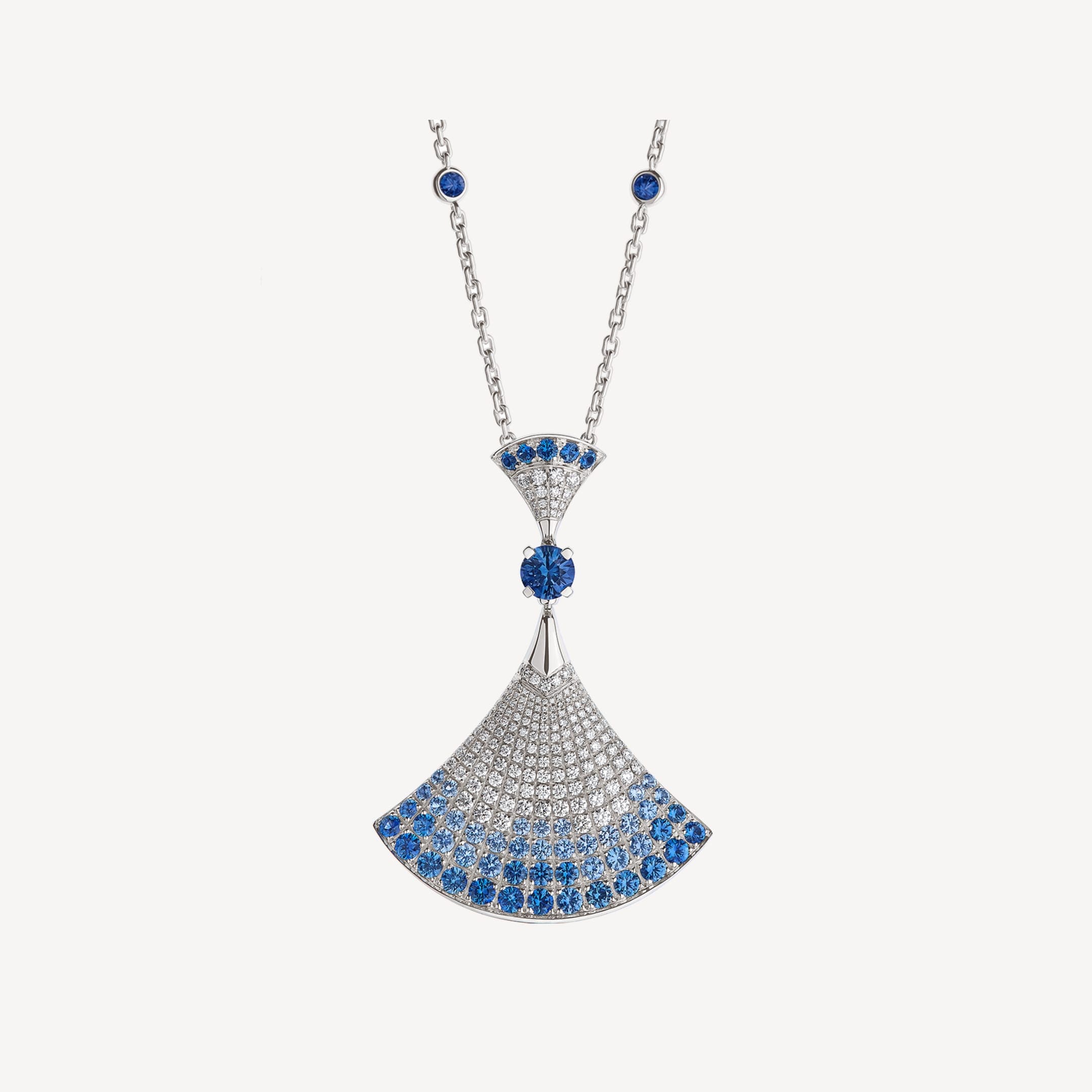 18K BVLGARI DIVAS' DREAM Blue Diamonds Necklace