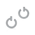 18K Tiffany T1 Open Hoop White Gold Earrings