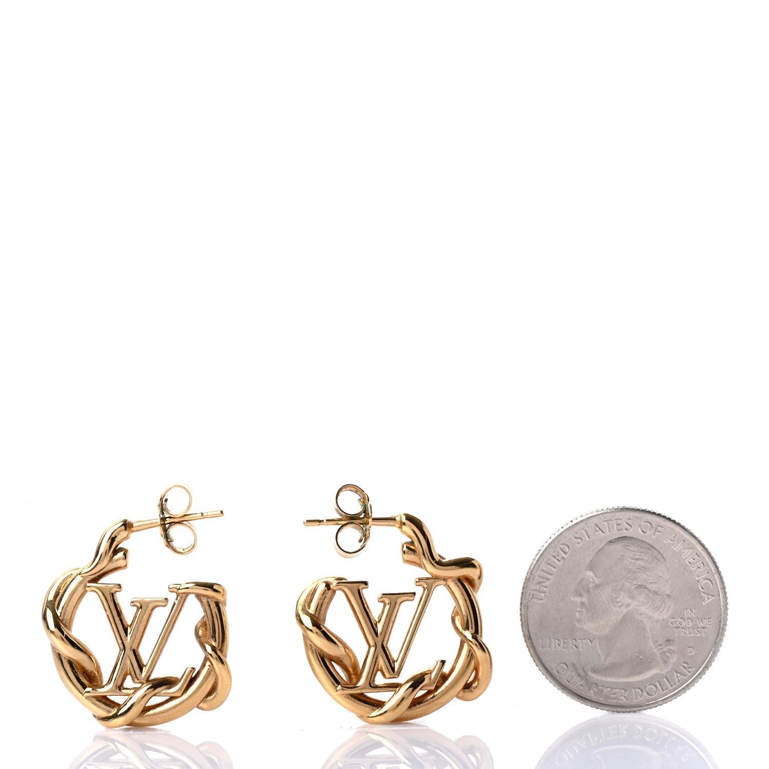 18k Louis Vuitton Garden Louise Hoop Earrings