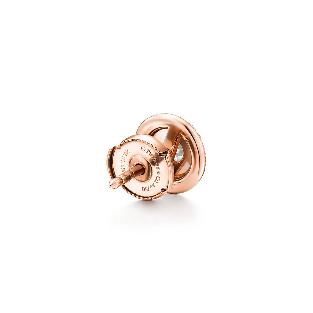 18K Tiffany Soleste Diamonds Rose Gold Earrings