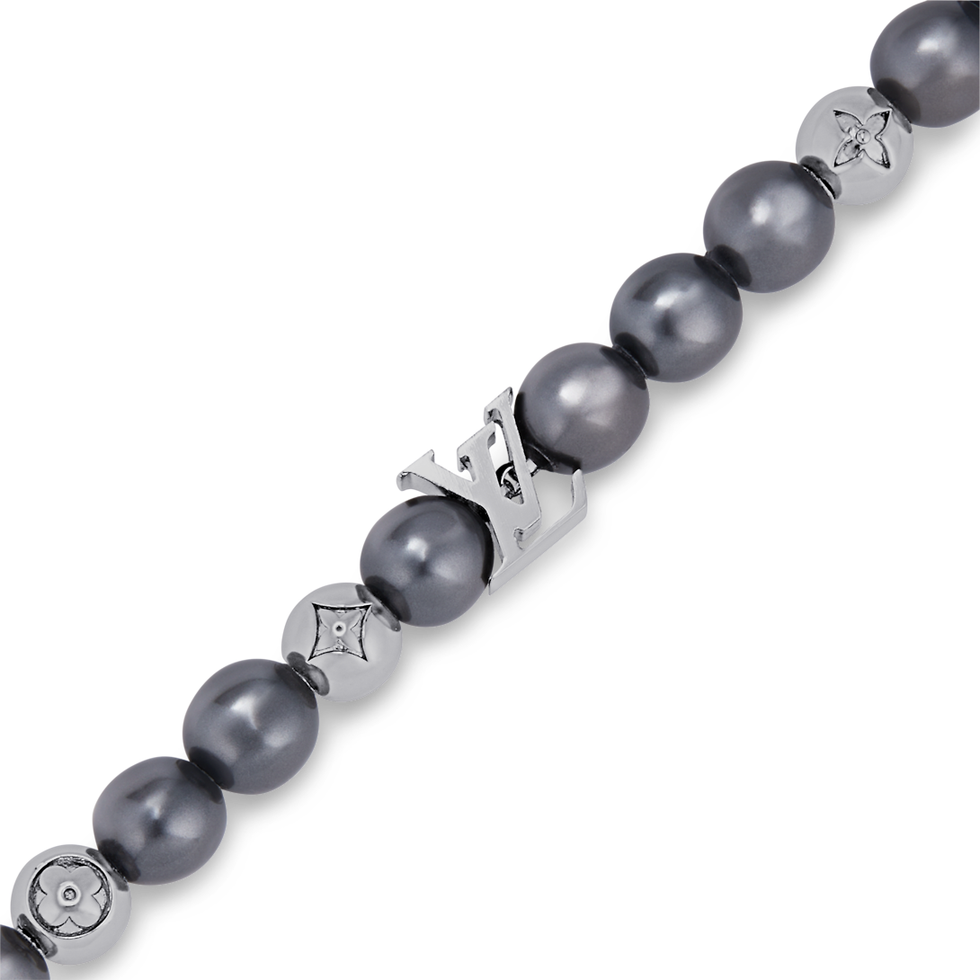 18K Louis Vuitton Monogram Pearls Bracelet
