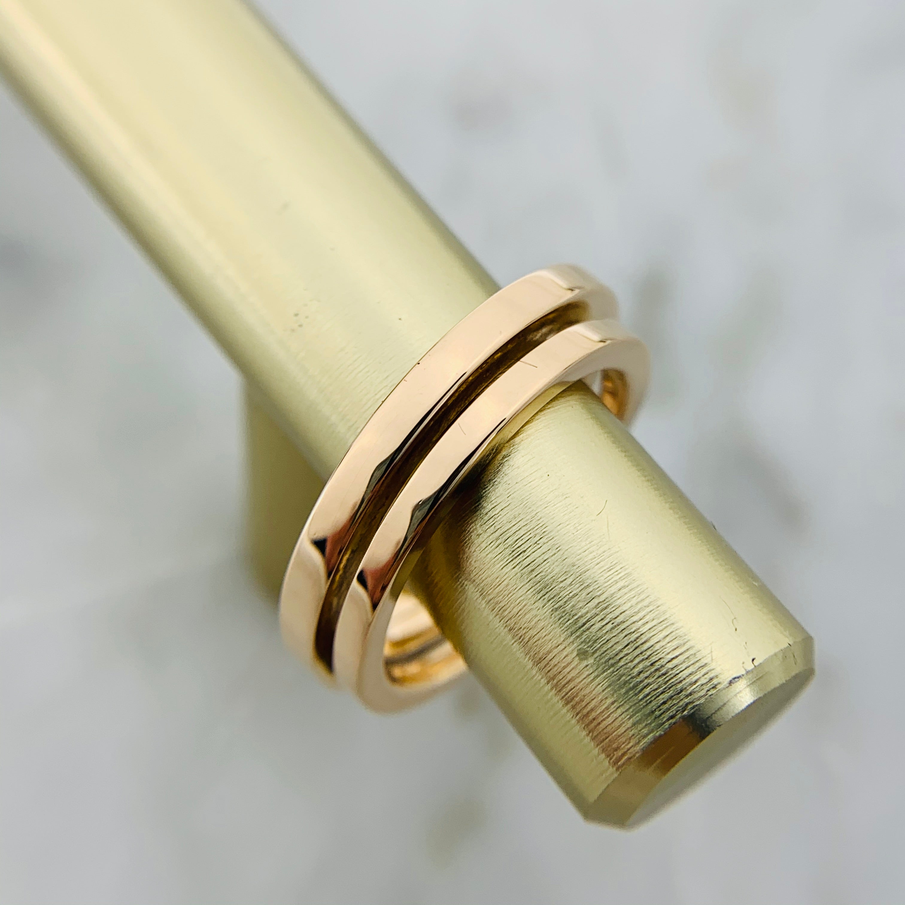 18K Tiffany Diamond Square Ring