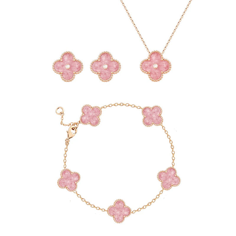 Pink Diamond Clover Earring