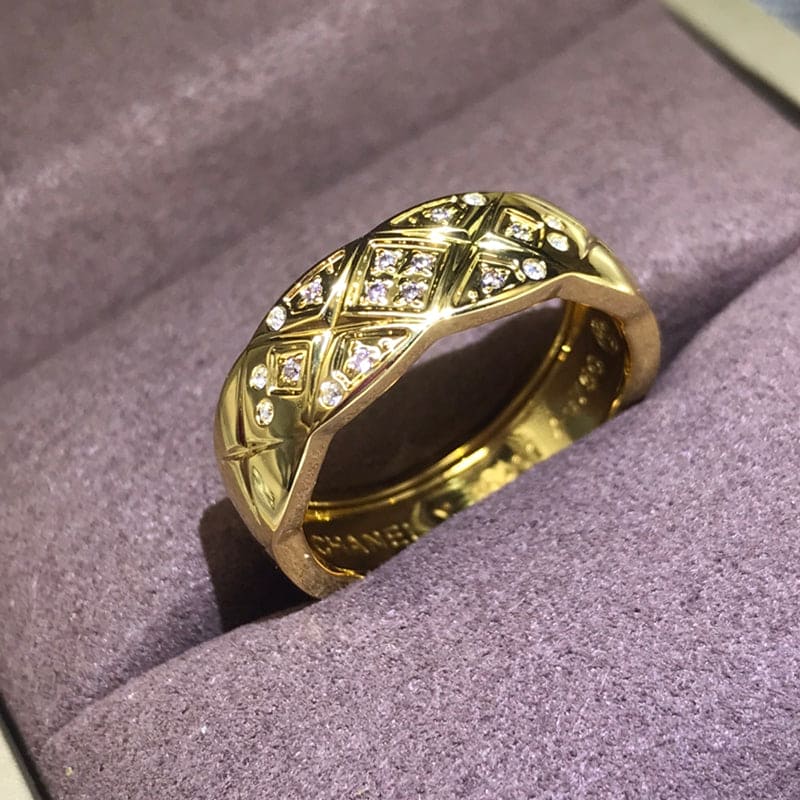 18K Yellow Gold  Chanel Coco Crush Diamonds Ring