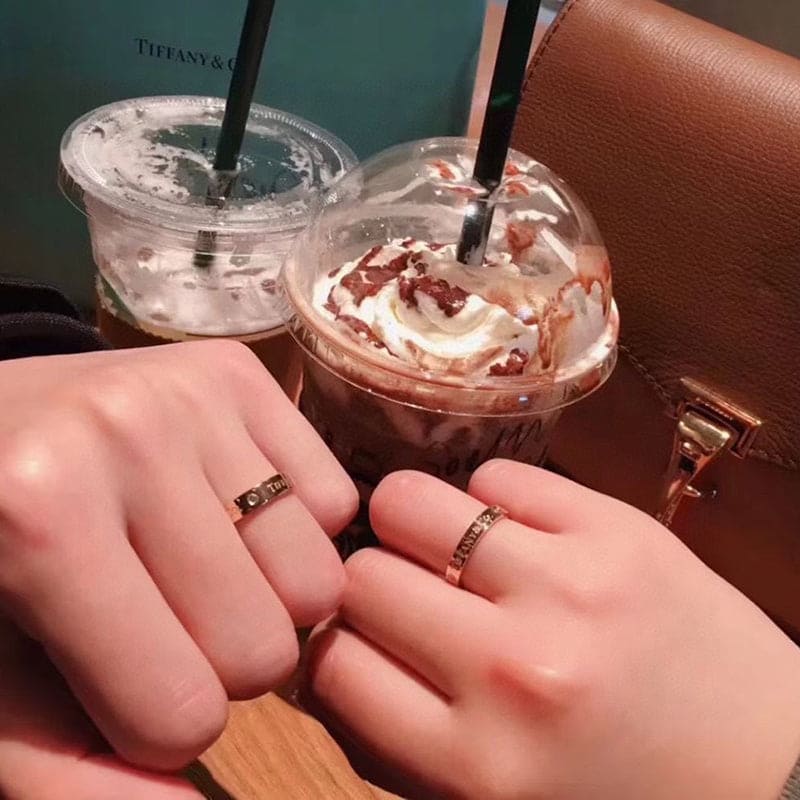 18K Rose Gold Tiffany Wedding  Ring