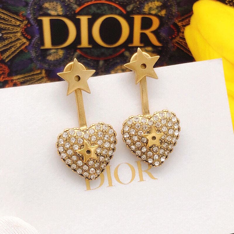 18K Dior Star & Heart Earrings