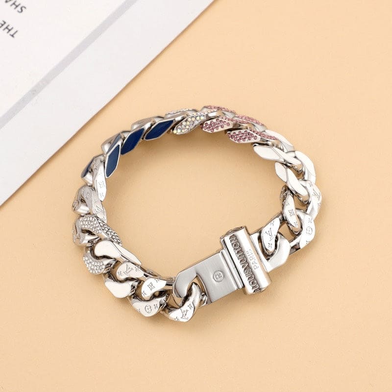 18K Louis Vuitton Chain Links Patches Bracelet