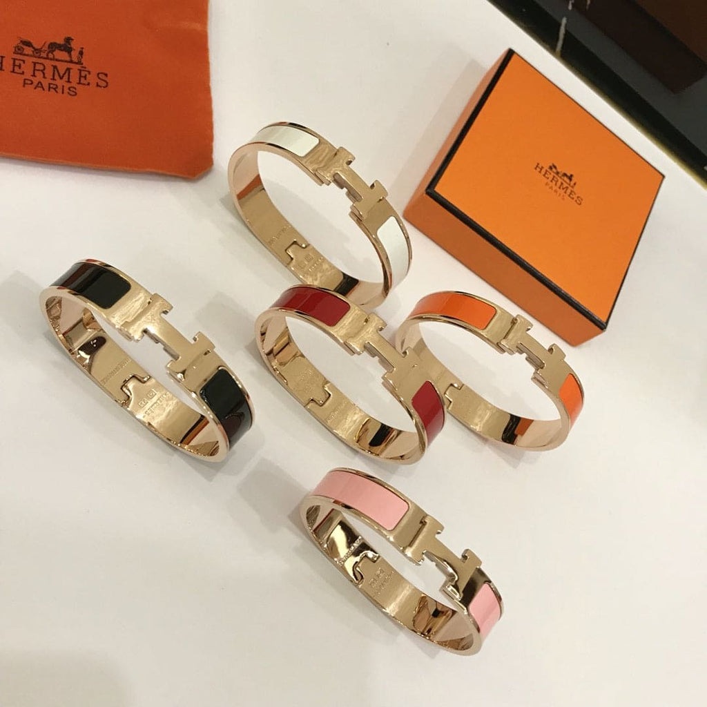 18K Clic Hermes White Bracelet