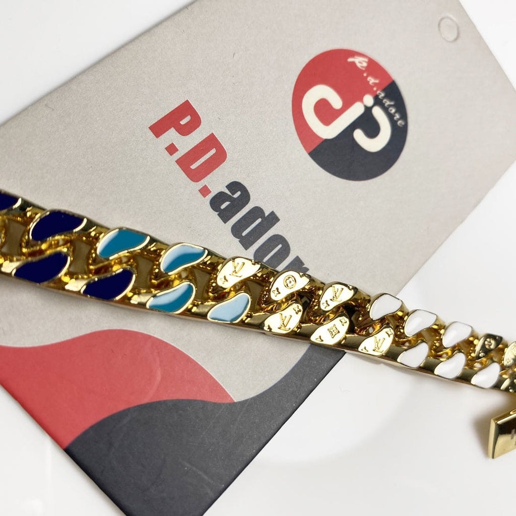18K Louis Vuitton NBA Chain Links Bracelet