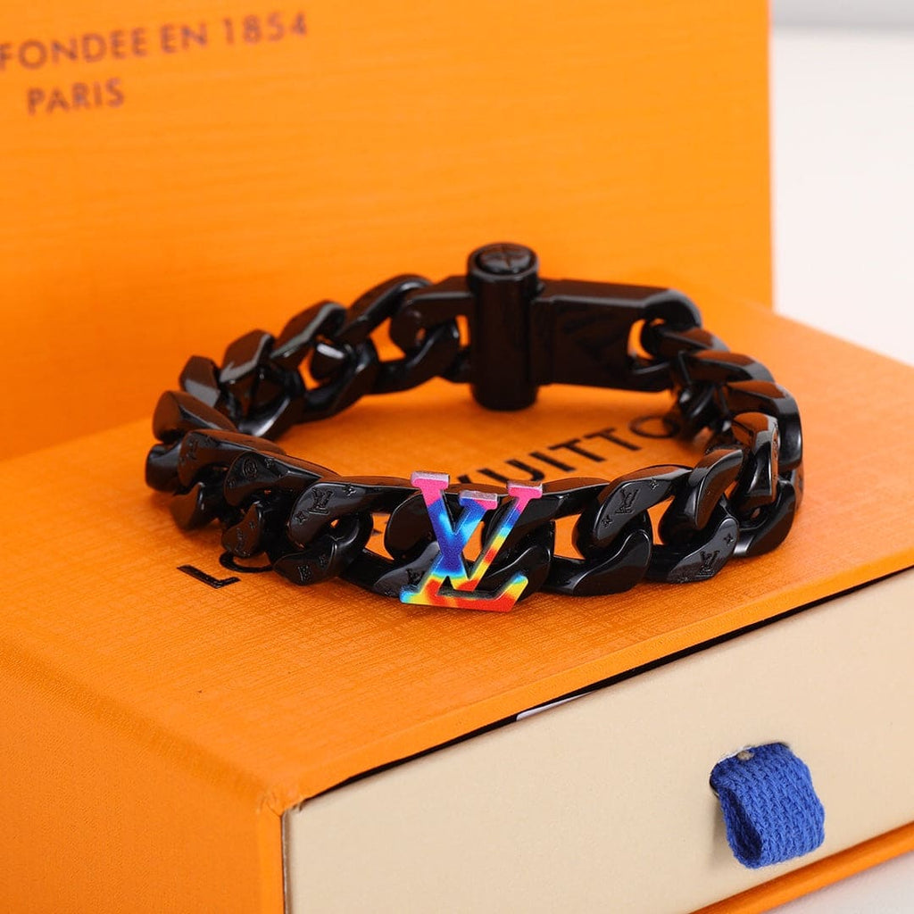 18K Louis Vuitton Rainbow Chain Link Bracelet