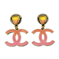 18K Classic Pink  Chanel Dangle Earrings