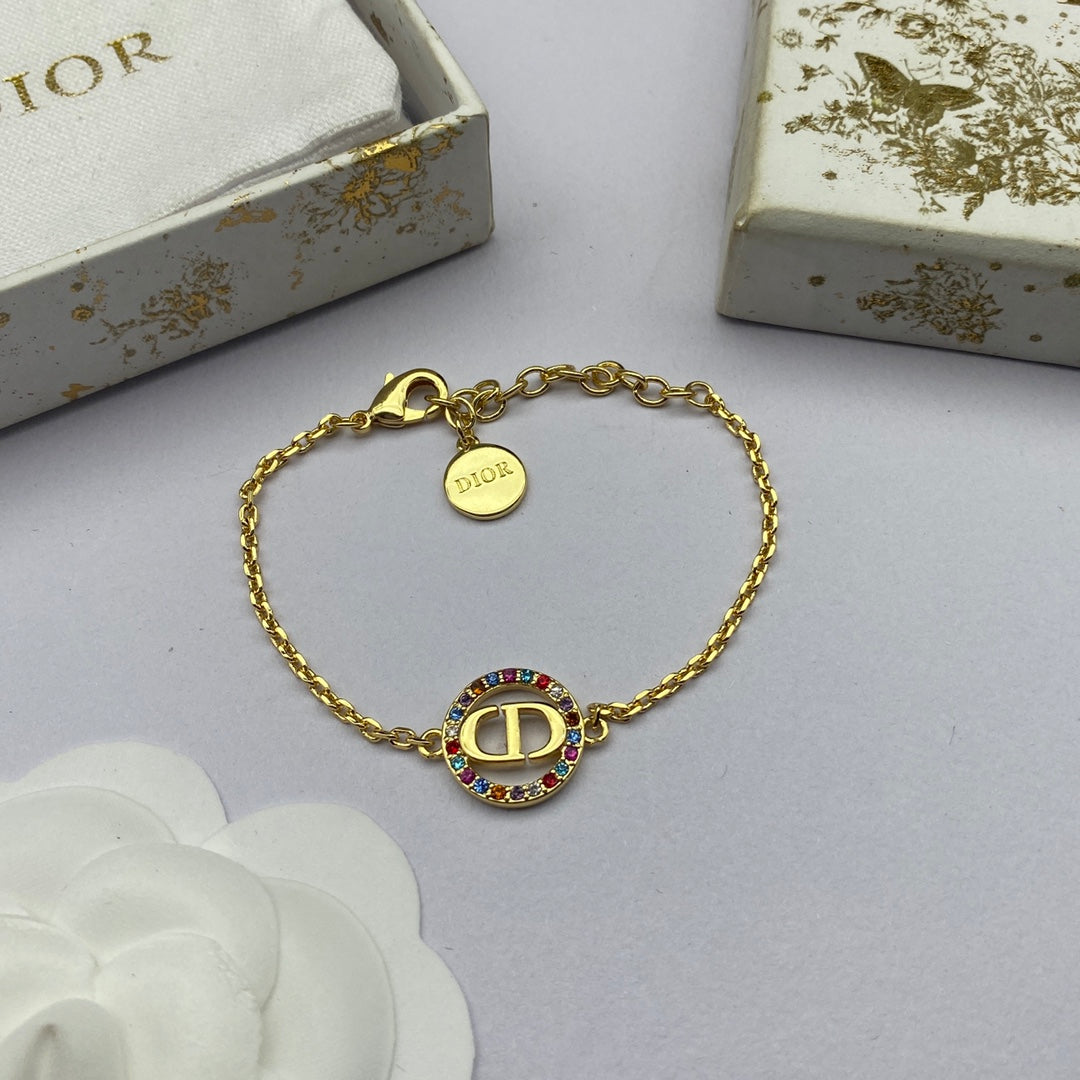 18K Petit Dior Multicolor Crystals Bracelet