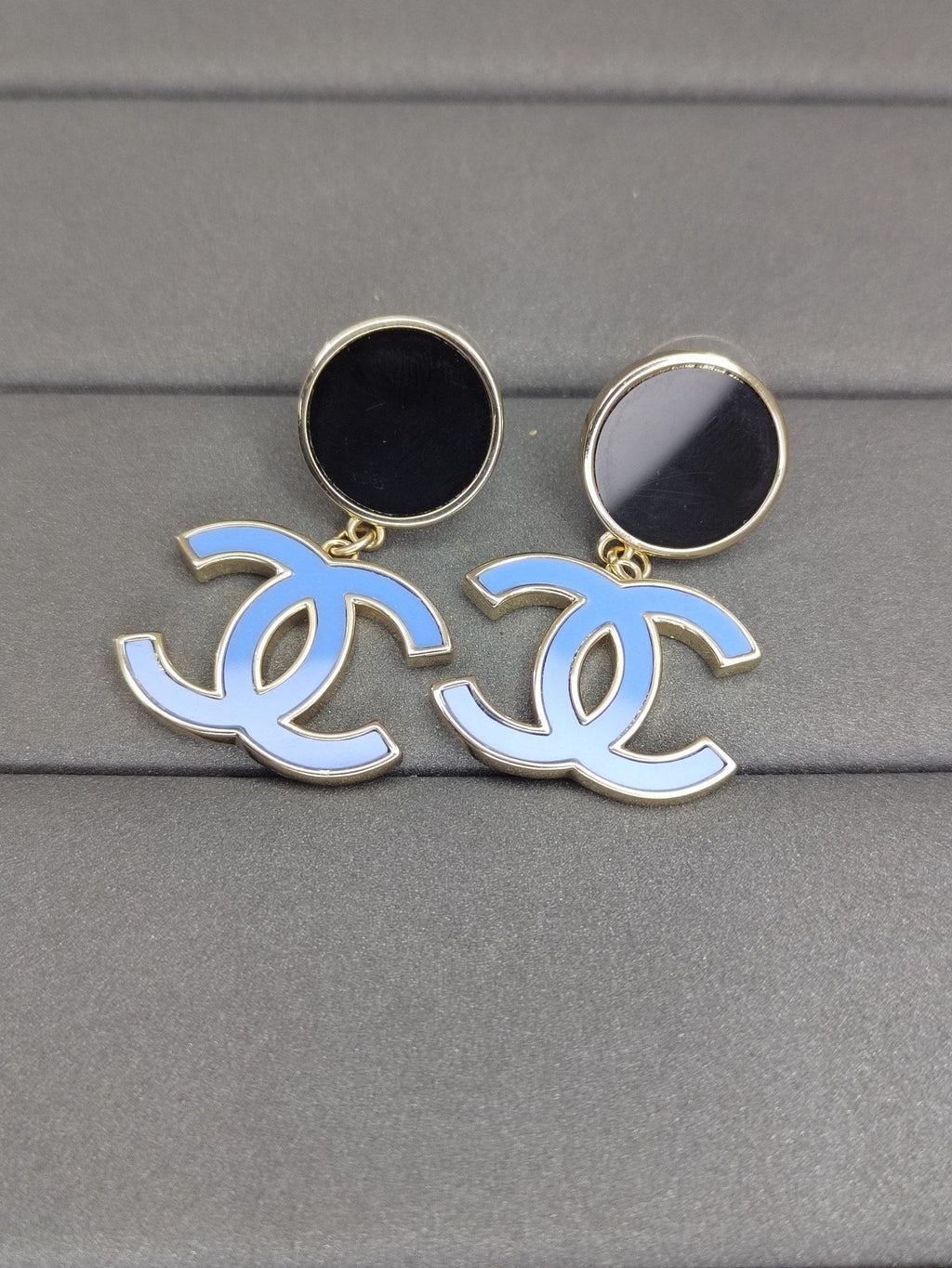 18K Classic Blue  Chanel Dangle Earrings
