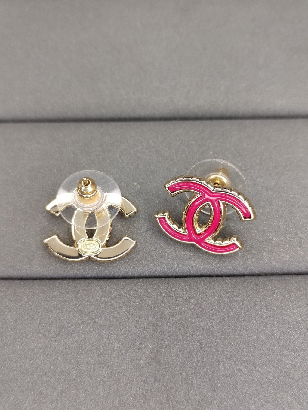 18K  Chanel Pink Earrings