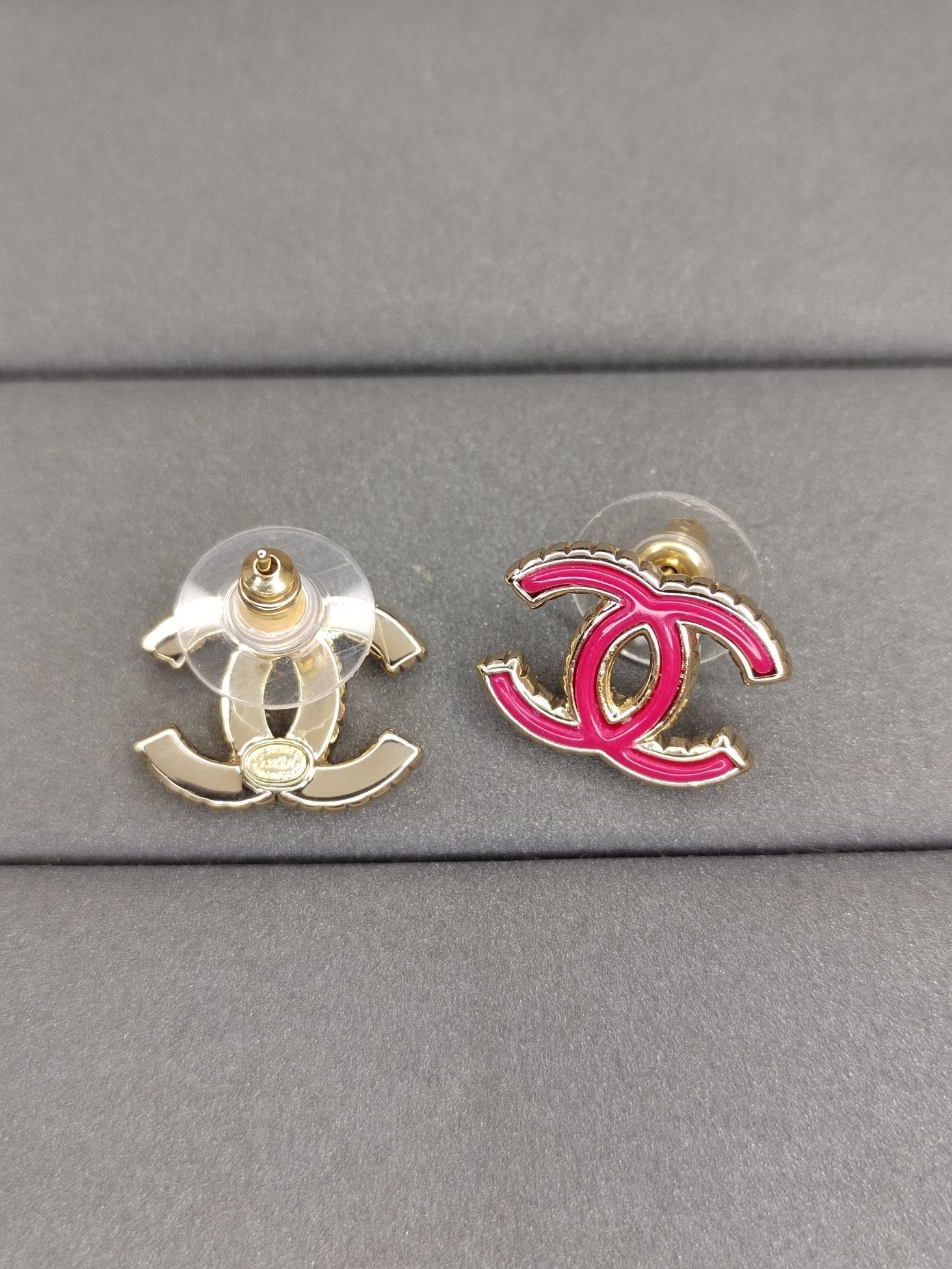 18K  Chanel Pink Earrings