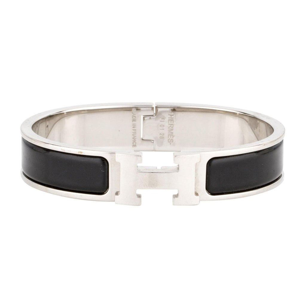 18K Clic Hermes Black Bracelet