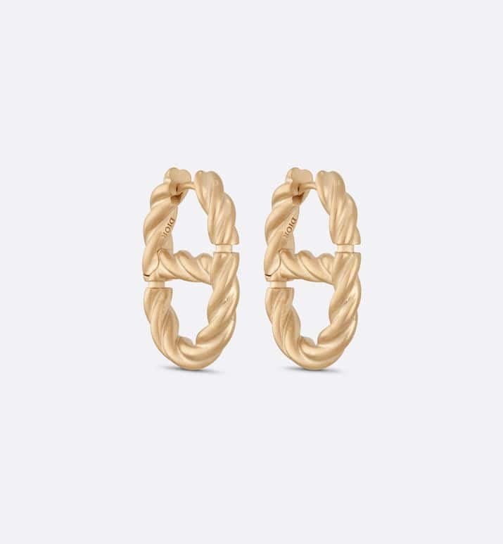 18K Dior Navy Earrings