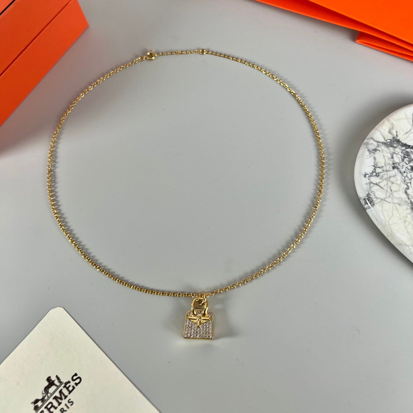 18K Amulettes Birkin Pendant Hermes Necklace