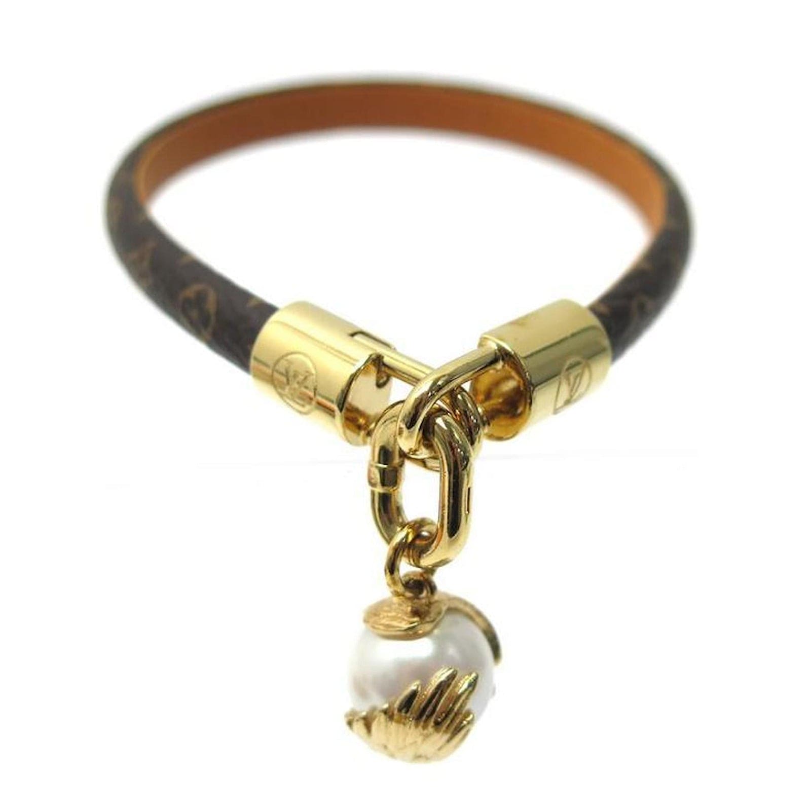 18K Louis Vuitton Pearl Angels Bracelet