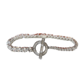 18K Finesse Link Diamond Hermes Bracelet