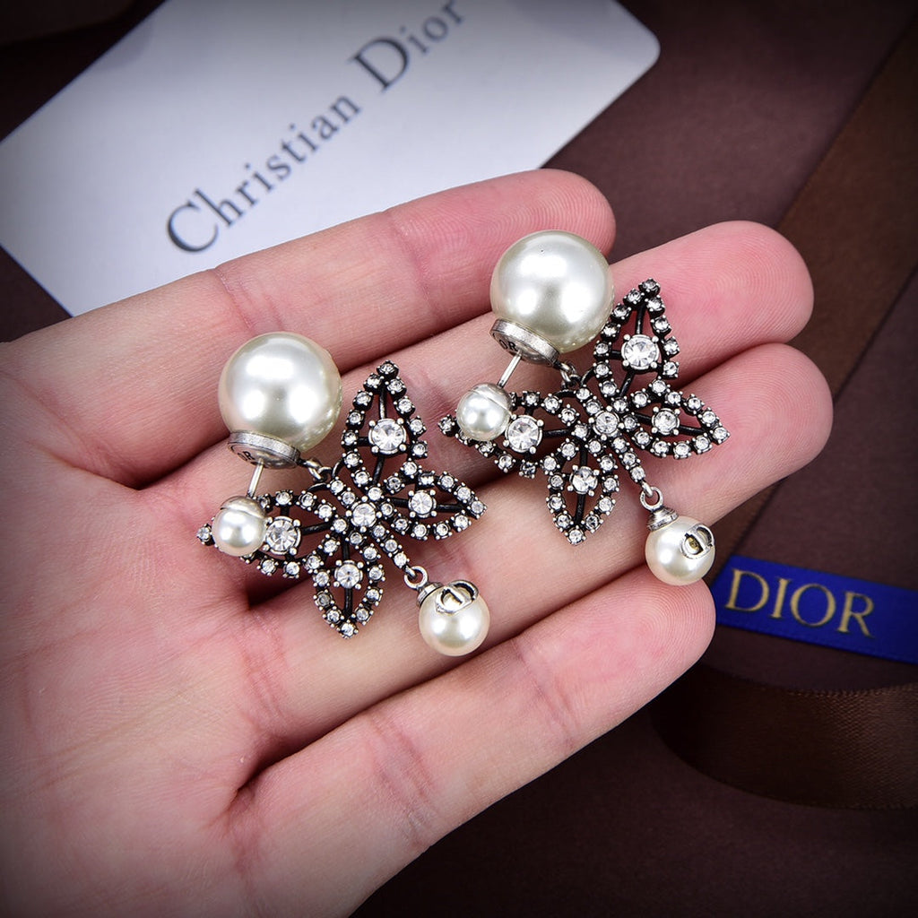 18K Dior Tribales Butterfly Earrings
