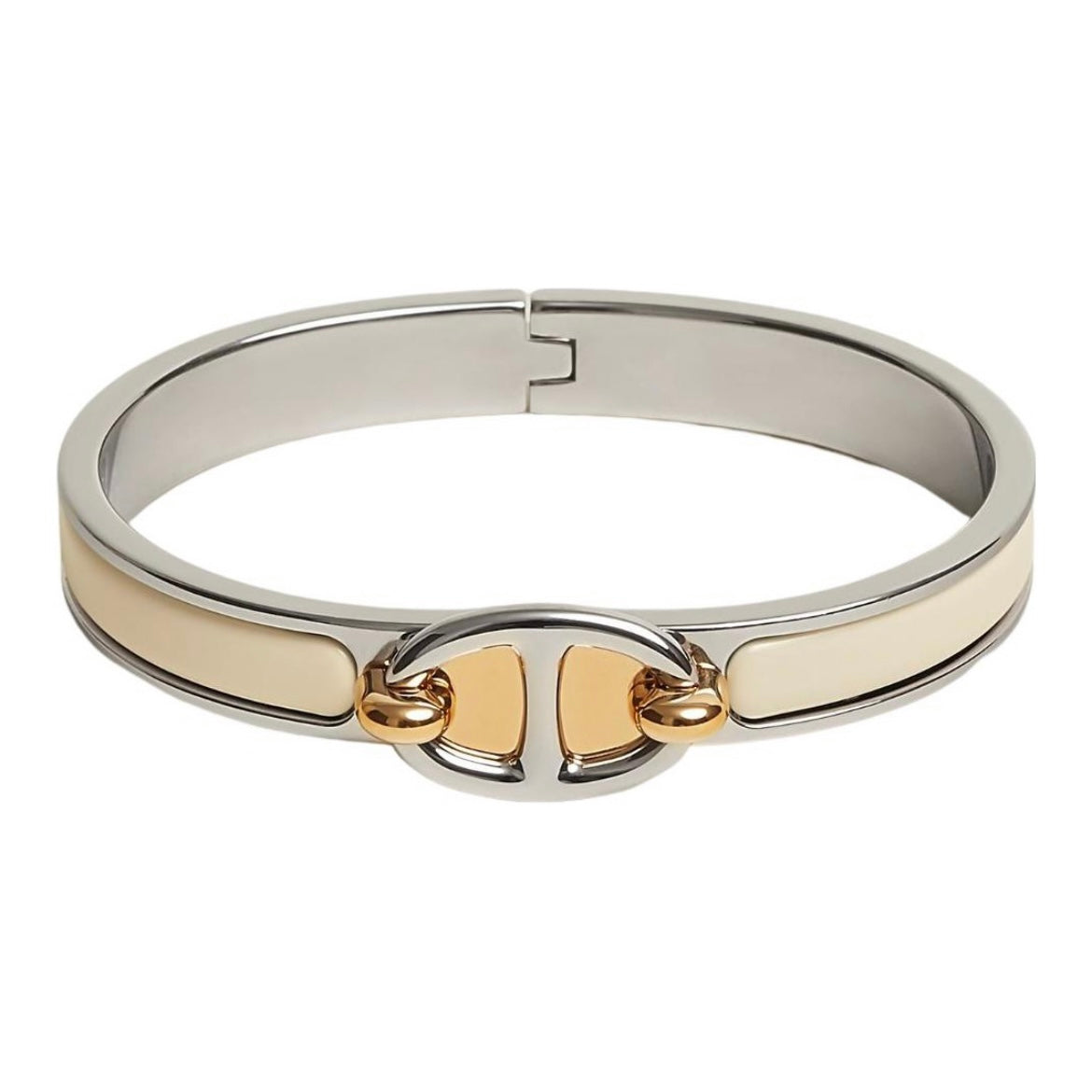 18K Mini Clic Chaine D'ancre Hermes Bracelet