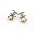 18K  Chanel Star Crystals Earrings