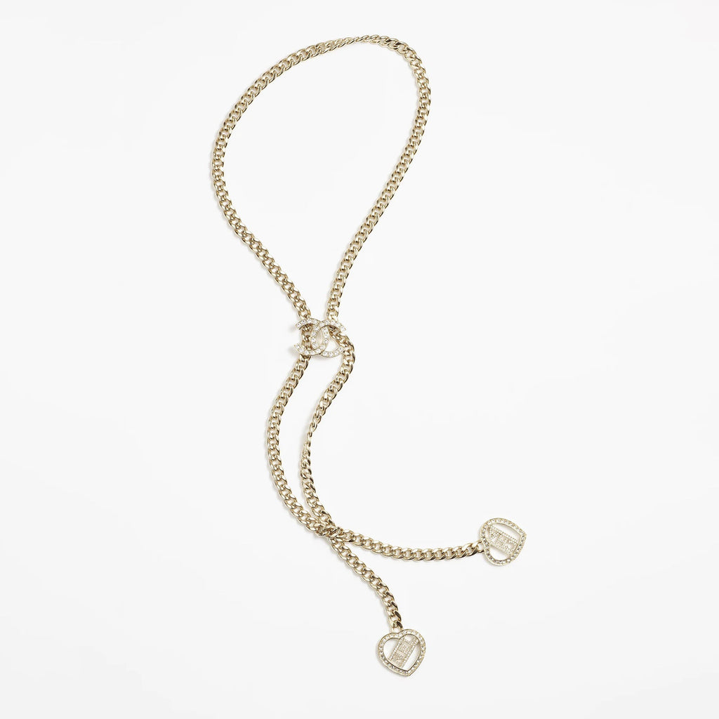 18K  Chanel Heart Chain Necklace