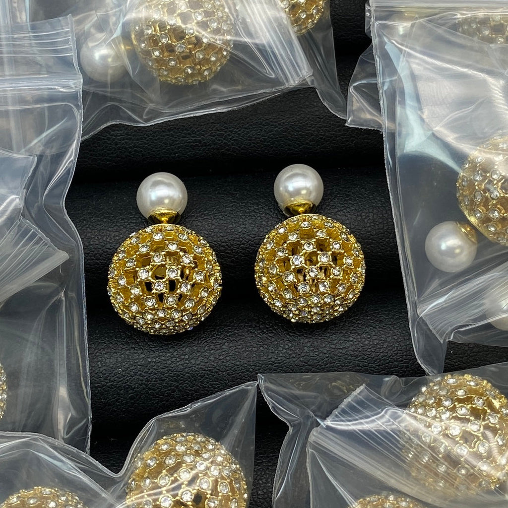18K Dior Tribales Pearl Earrings