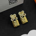 18K LOEWE Anagram Diamond Earrings