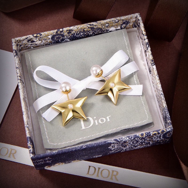 18K Dior Tribales Star Earrings