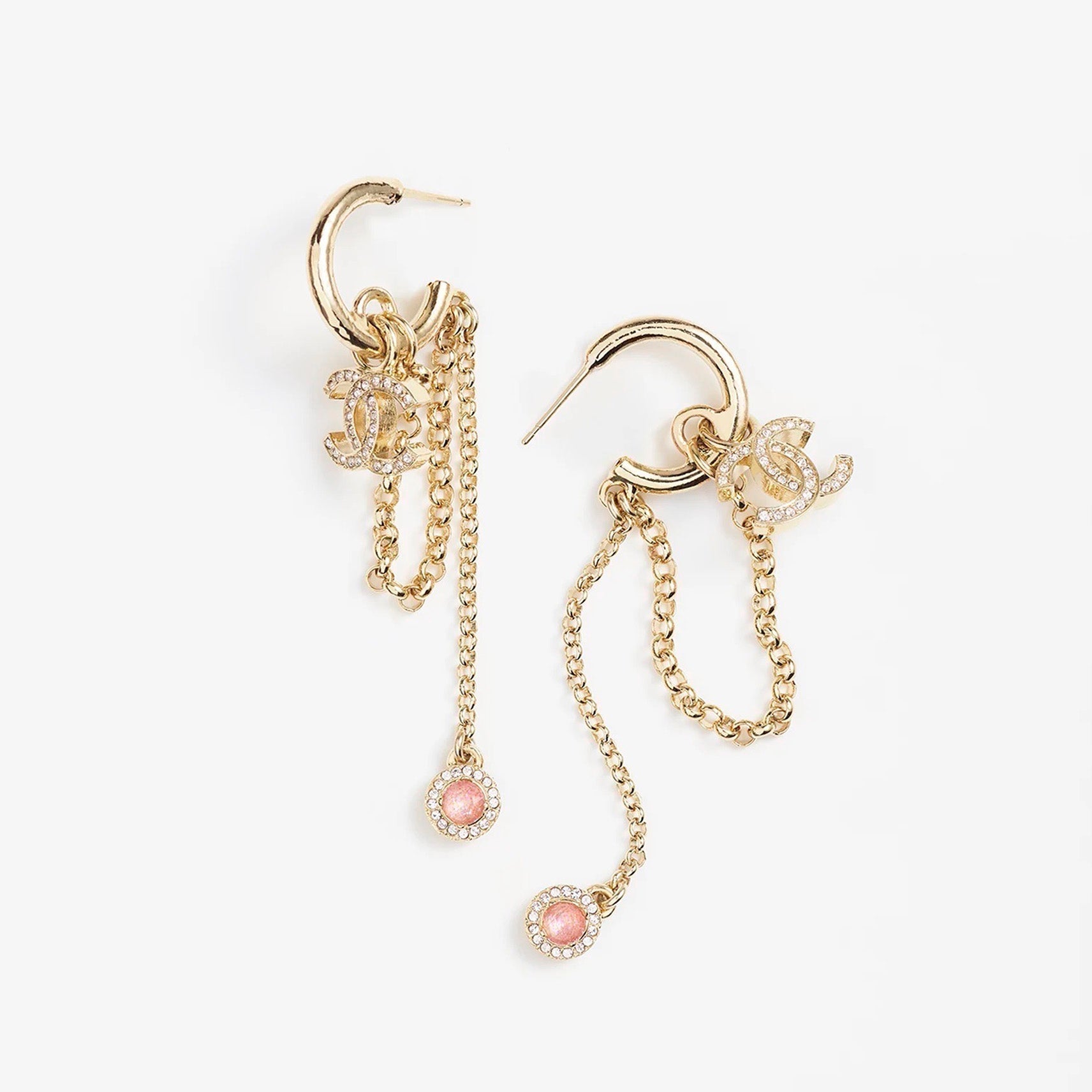 18K  Chanel Tassel Crystals Earrings