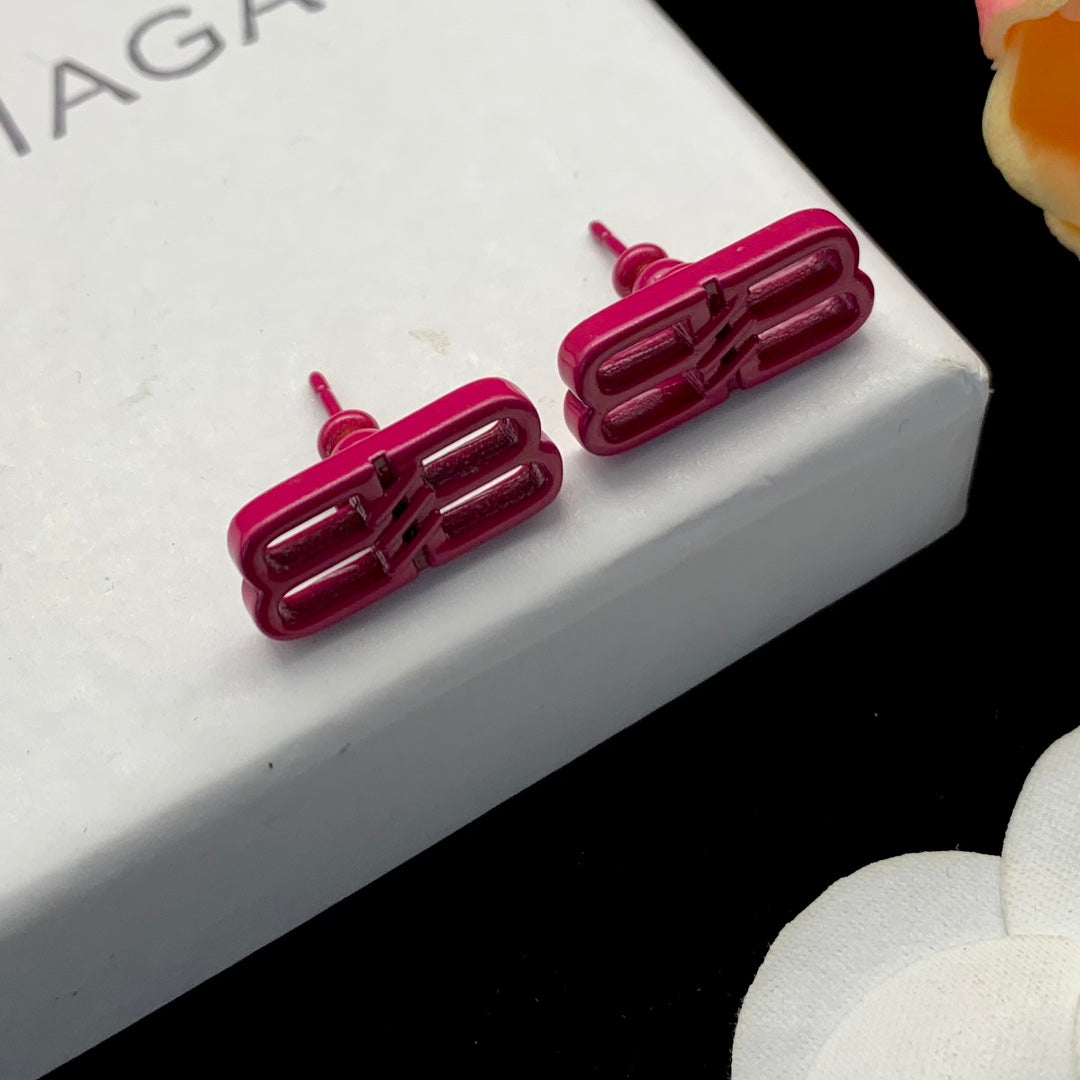 18K Balenciaga Pink Icon Earrings