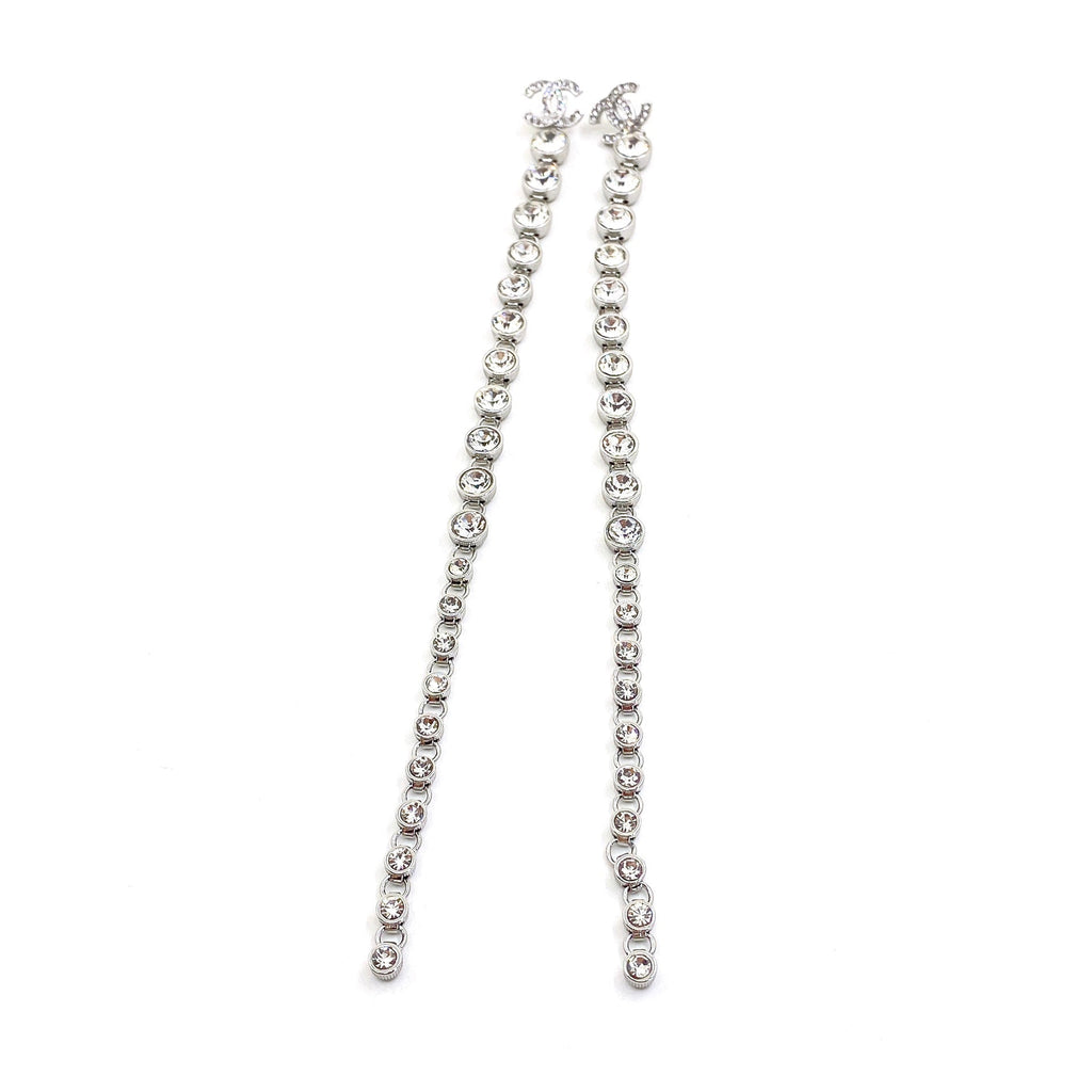 18K  Chanel Long Crystals Earrings
