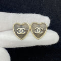 18K  Chanel Heart Gold Earrings