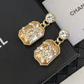 18K  Chanel Crystals Earrings