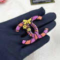 18K  Chanel Pink Resin Brooch