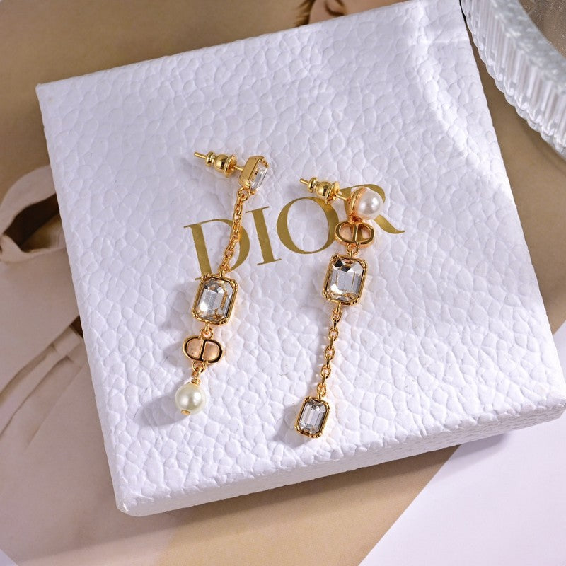 18K Dior Tribales Crystal Earrings