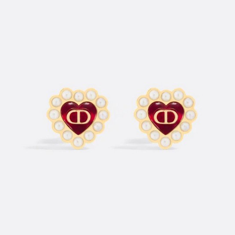 18K Petit Dior Baroque Stud Earrings