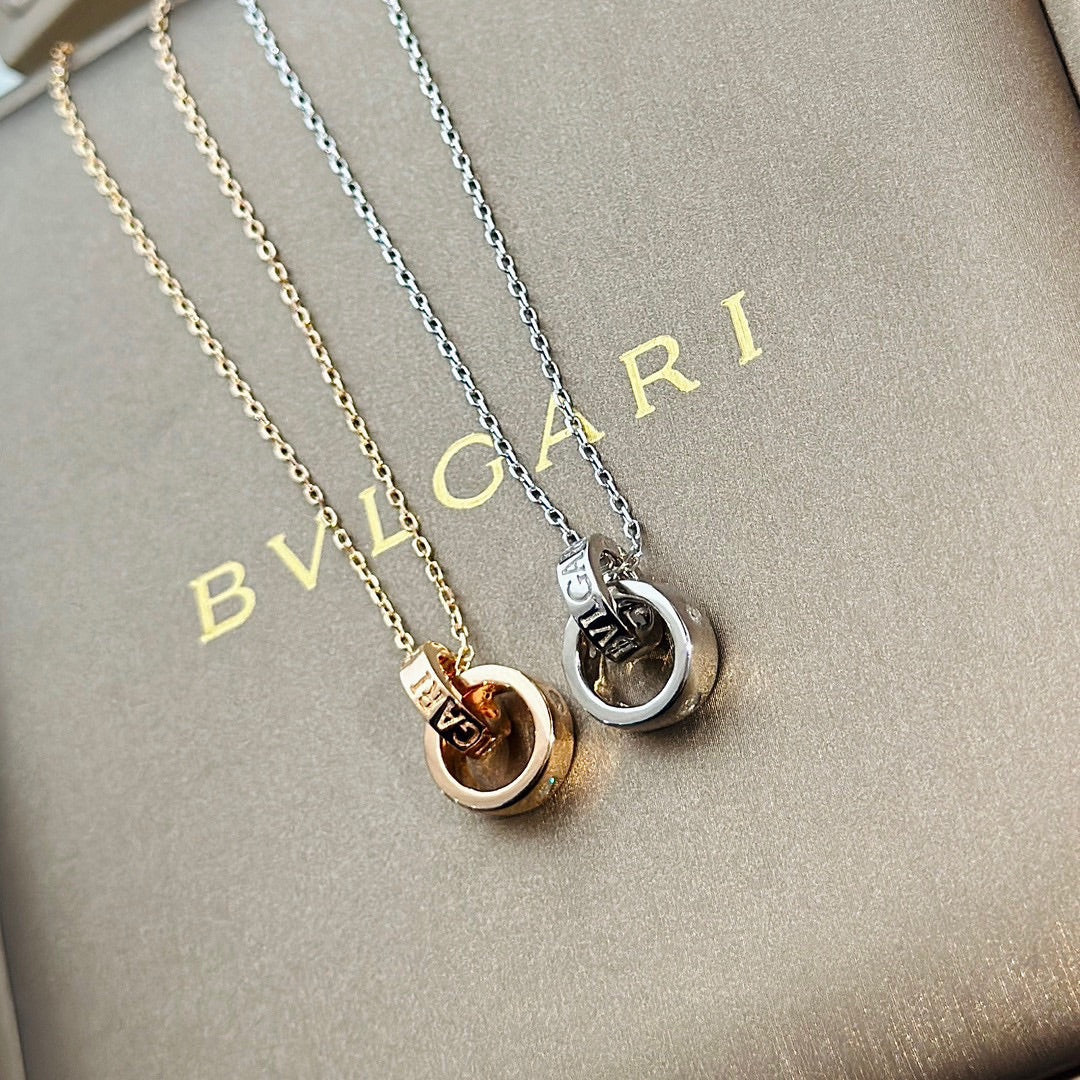 18K BVLGARI Two Rings Necklace