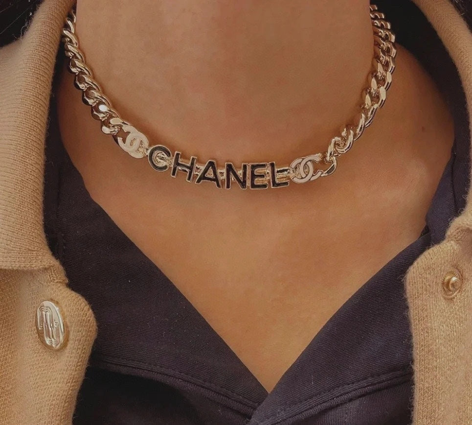 18K  Chanel Chain Choker Necklace