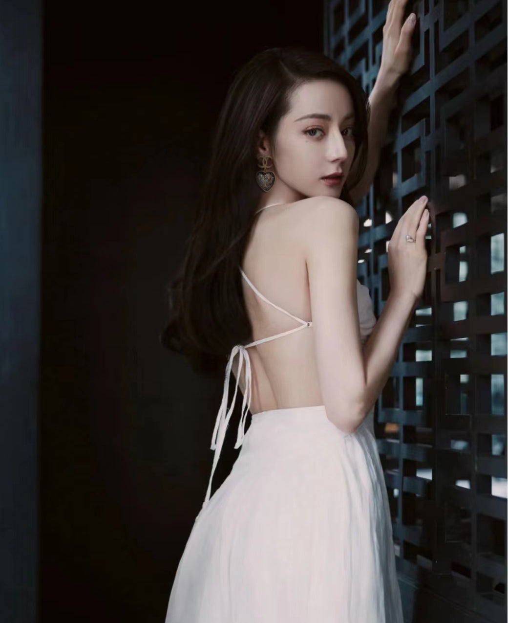 18K  Chanel Multi-Color Crystals Heart Earrings