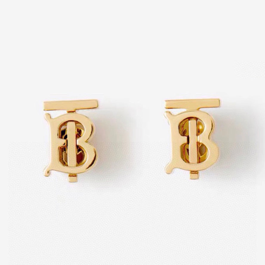 18K Balenciaga Logo Earrings