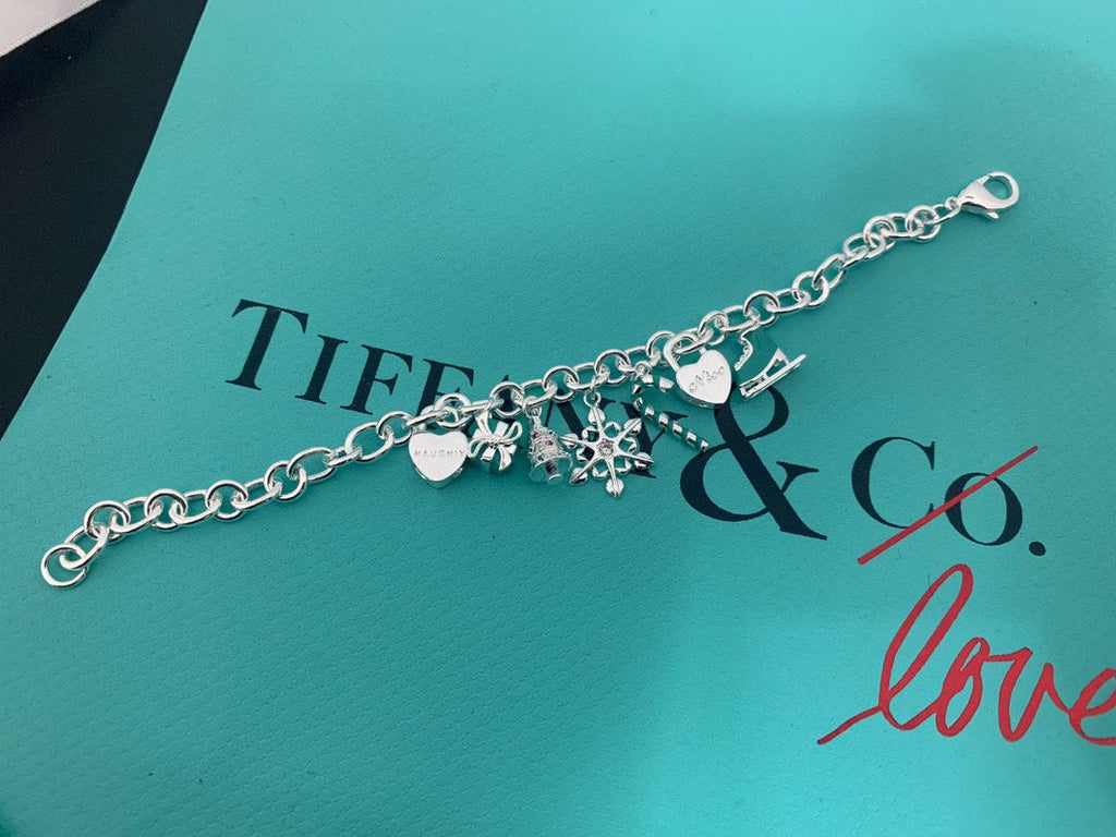 18K Tiffany Christmas Tag Bracelet